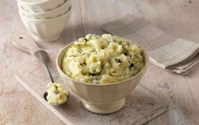 Perfect Halloween Colcannon recipe for National Potato Day.