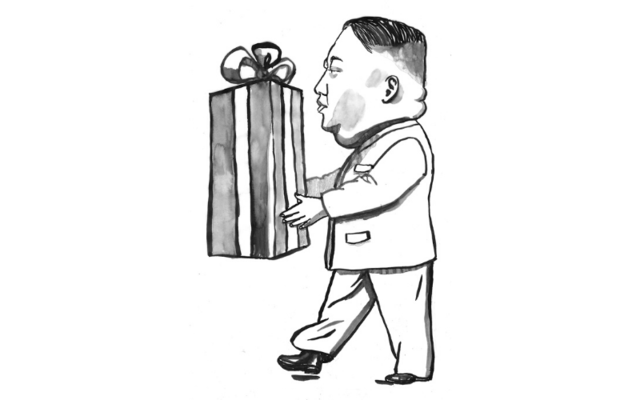Kim Jong-un: That plump little man in North Korea is threatening to send a special Christmas Box to ye.