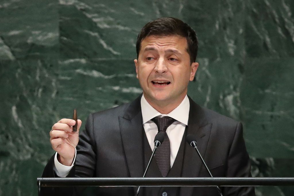 zelensky ukraine president un nations united assembly general war created famine volodymyr getty irish updates latest addresses angerer drew stalin