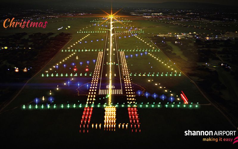 Shannon Airport S New Ad Campaign Shows Runway Lit Up Like A Christmas   Shannon Airport Christmas Runway 