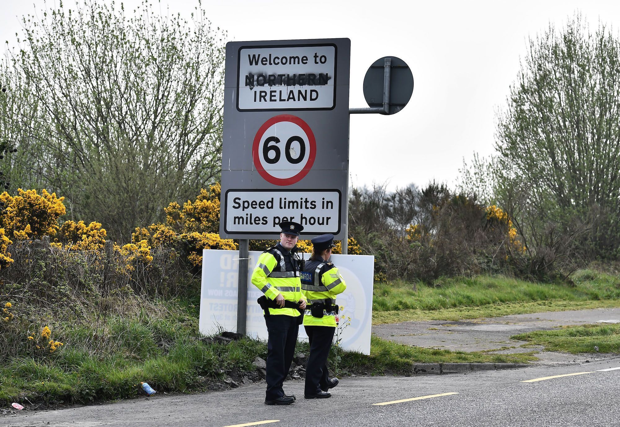 Writing Is On The Wall It S Time For A Northern Ireland Border Poll   Northern Ireland Border Brexit Gardai Police Getty 