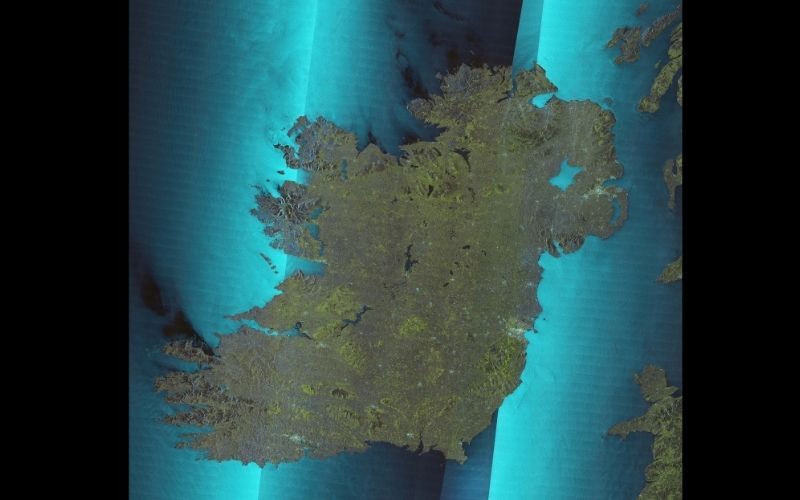 Satellite Image Of Ireland Ireland As Seen From State-Of-The-Art Satellite Technology