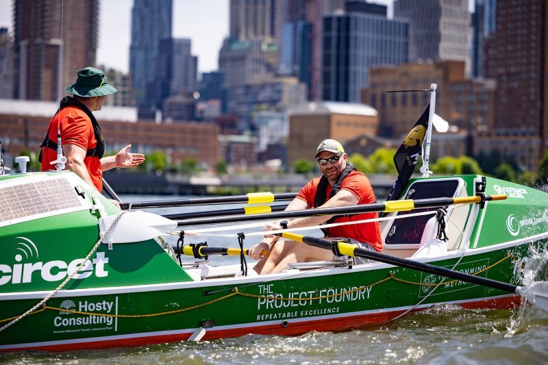 Damian Browne makes history rowing New York to Galway