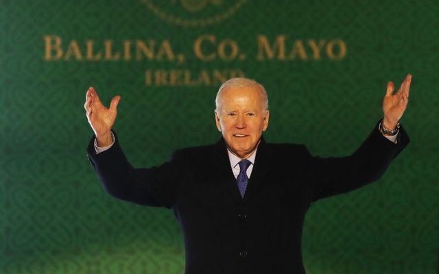 April 4, 2023: US President Joe Biden takes the stage in Ballina, Co Mayo for an address.