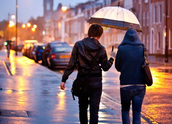 A rainy evening in Belfast.