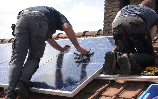 Solar panel installation.