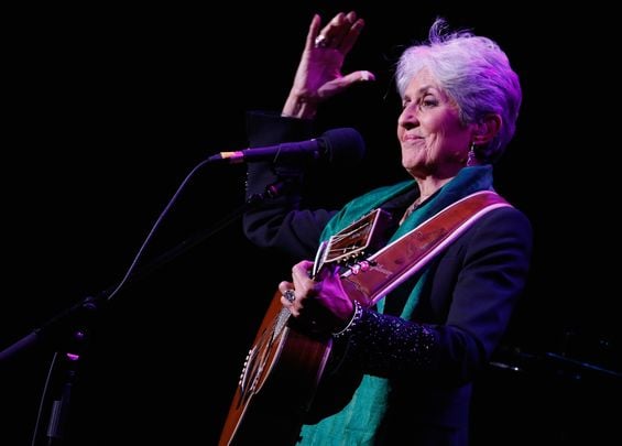 Joan Baez, photographed in 2014.