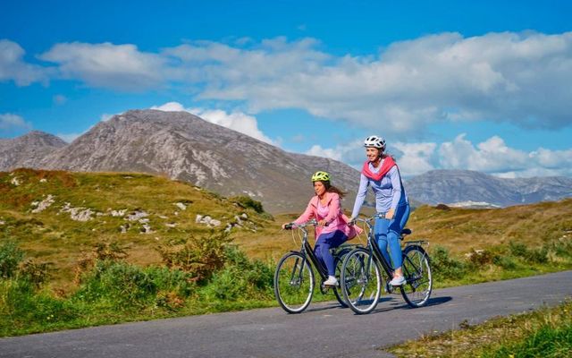 Cycling the Connemara Greenway in Co Galway.