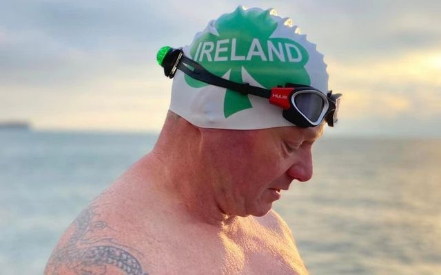 Captain Ger Kennedy during the Winter Relay of the English Channel.