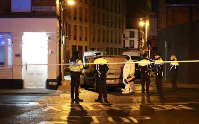 January 18. 2024: Gardai at the site of an explosion at a Depaul homeless hostel on Little Britain Street in Dublin 7.