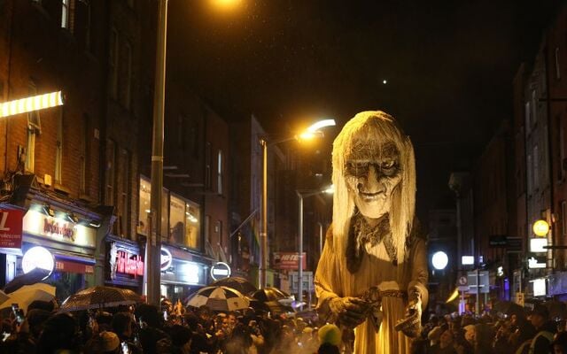 Scenes from the 2023 Macnas Halloween Event on Henry Street in Dublin.