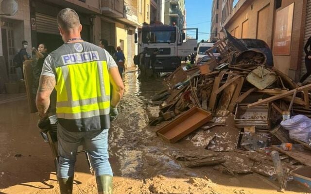 A photo of Valencia shared by Spain\'s National Police force on November 2.