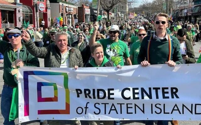 March 17, 2024: The Pride Center of Staten Island marching in Staten Island\'s first-ever all-inclusive St. Patrick\'s Day Parade.