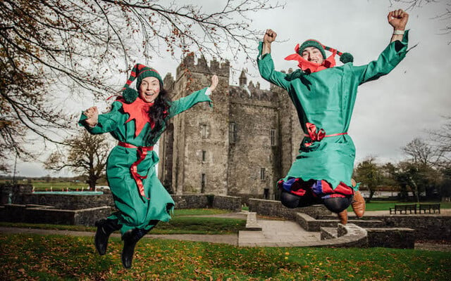 The elves await the arrival of Santa Claus at Bunratty Castle & Folk Park on November 28. 