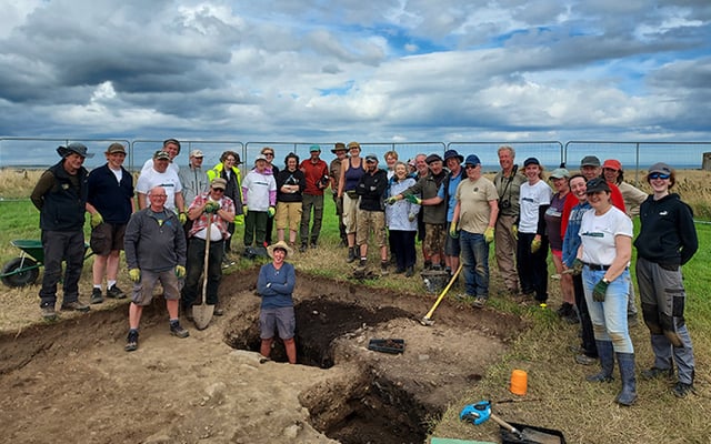 A team of professional archaeologists and volunteers taking part in the fourth season of the community excavation at Drumanagh.