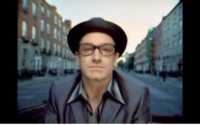 Bono in the U2 music video for \"The Sweetest Thing\".