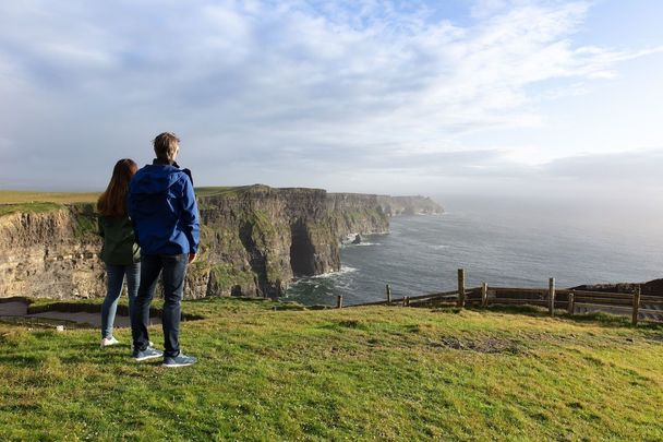 Cliffs of Moher, Clare: Clare tops the list for locations where Irish overnight vacations in Ireland.