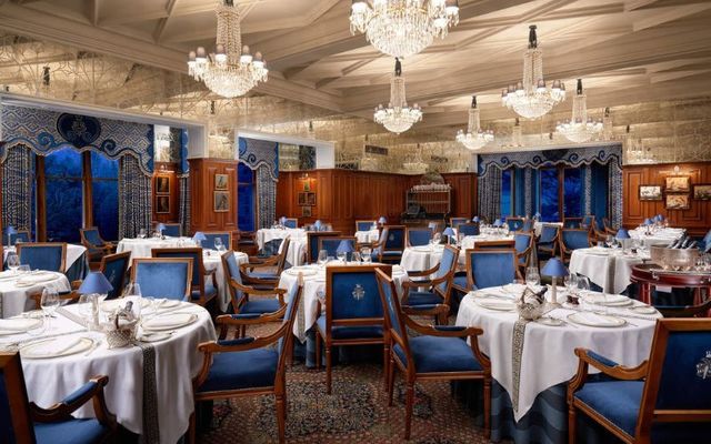 The dining room at George V at Ashford Castle, which was named the Best Hotel & Guesthouse Restaurant in Connaught at the Irish Restaurant Awards 2024.