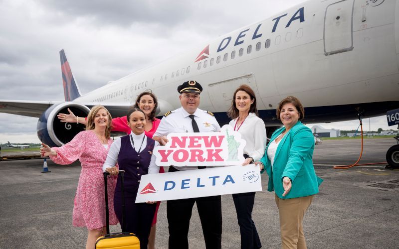 Delta Air Lines Irish route: Shannon Airport - New York JFK