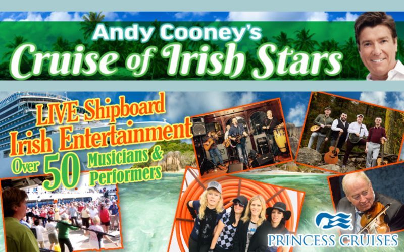 Tickets now on sale for Andy Cooney's Cruise of Irish Stars!