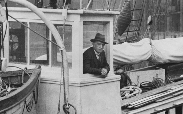 September 17, 1921: Ernest Shackleton (1874 - 1922) leaves London on the converted Norwegian sealer \'Quest\' on his final voyage to the Antarctic with the Shackleton-Rowett Expedition. He died of a heart attack in South Georgia and was buried there.