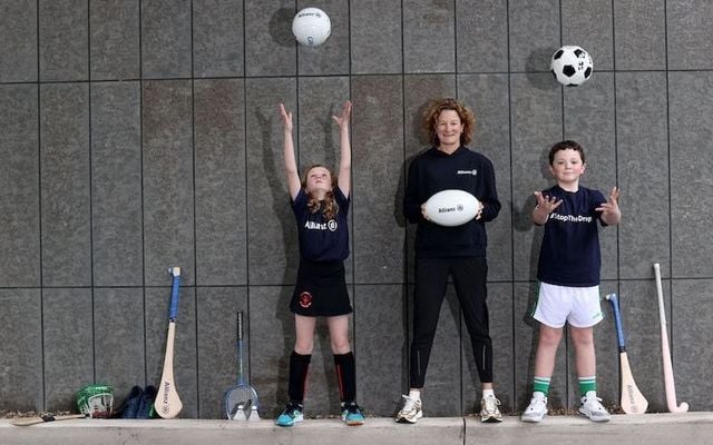 Olympic silver medalist Sonia O\'Sullivan helped launch Allianz\'s \"Stop the Drop\" sports campaign.