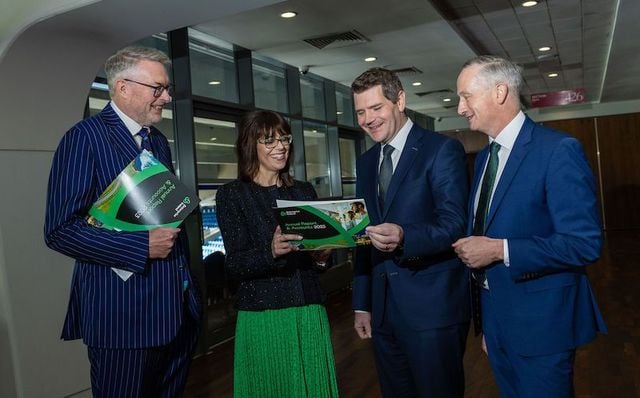 Pictured left to right are: Michael Carey, Enterprise Ireland Chairman, Jenny Melia, Executive Director, Enterprise Ireland, Minister for Enterprise, Trade and Employment, Peter Burke T.D., Enterprise Ireland CEO, Leo Clancy.