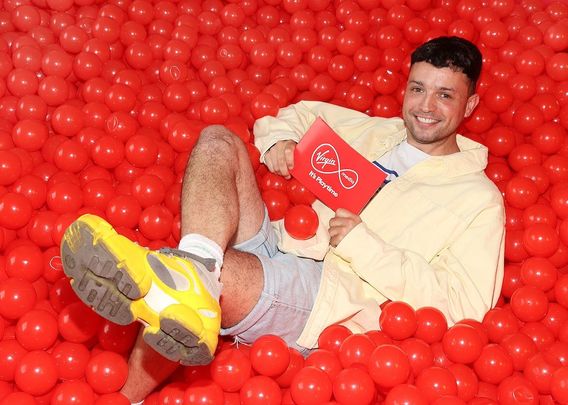 James Kavanagh having a ball at the Virgin Media Playhouse, in Dublin. 