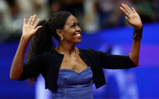 Michelle Obama photographed at the US Open in 2024.