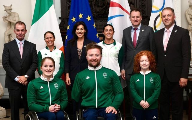 July 9, 2024: Team Ireland with Ministers at Iveagh House in Dublin.