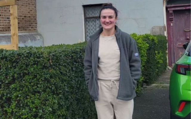 Kellie Harrington outside of her Dublin home.