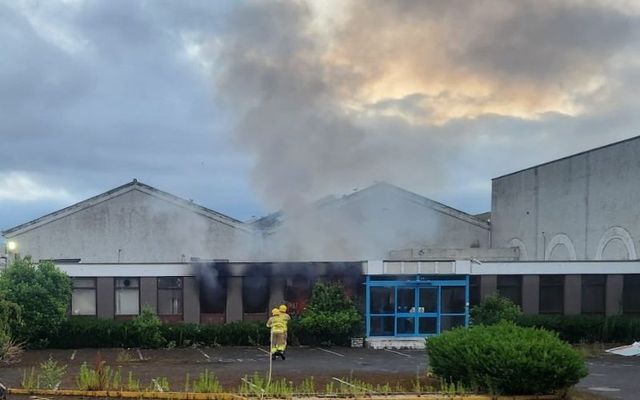 Dublin Fire Brigade responds to a fire at a premises on the Malahide Road in Coolock in Dublin, the former Crown Paints factory.