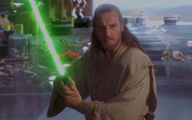 Liam Neeson as Jedi Master Qui-Gon Jinn in \"Star Wars: The Phantom Menace.\"