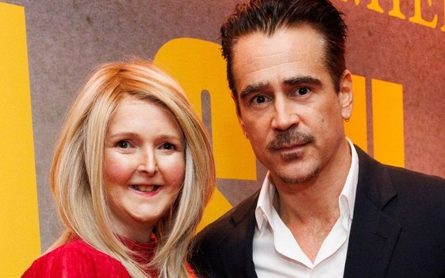 Emma Fogarty with Colin Farrell at the Irish Premiere of \"The Banshees of Inisherin.\"