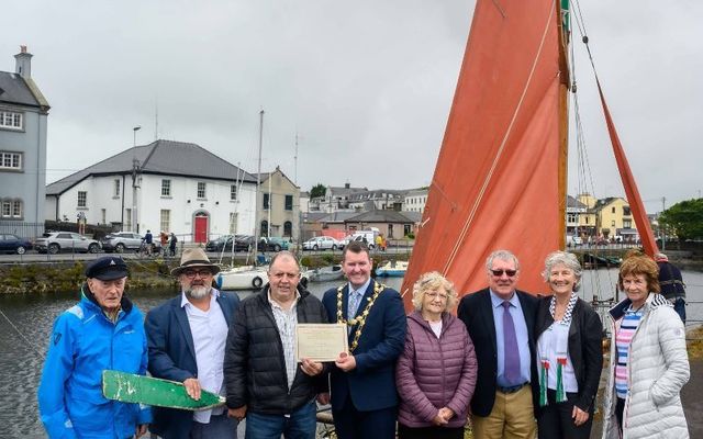 The handover ceremony of the Naomh Bairbre in Galway City.