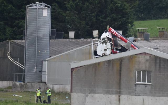 July 30, 2024: The scene of the helicopter crash in Kilucan, Co Westmeath.