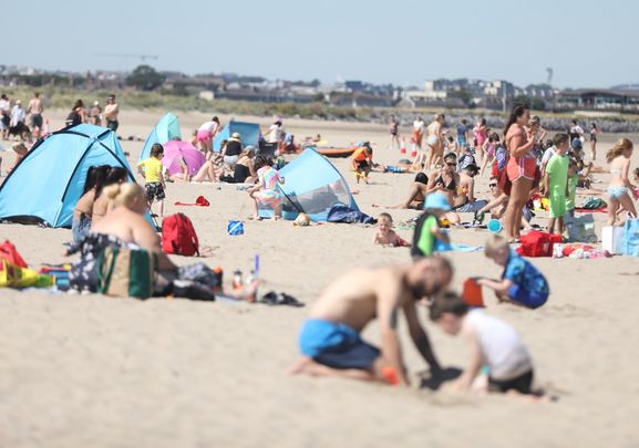 Burrow Beach, in Sutton, Dublin, during a 2022 heatwave.