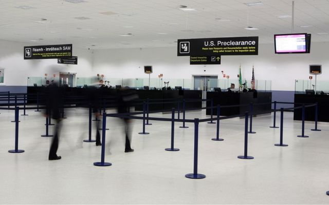 US customs preclearance at Shannon Airport.