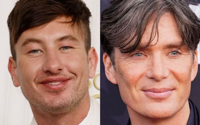 Irish actors Barry Keoghan (L) and Cillian Murphy (R).