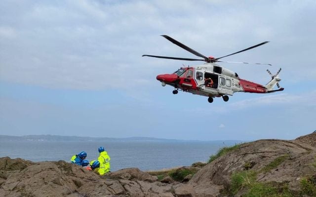 Coleraine Coastguard said its rescue of the elderly man from Carrick-a-Rede island was a \"delicate operation.\" 