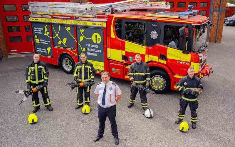 Carlow Fire Station launches first fire engine in the world powered by HVO