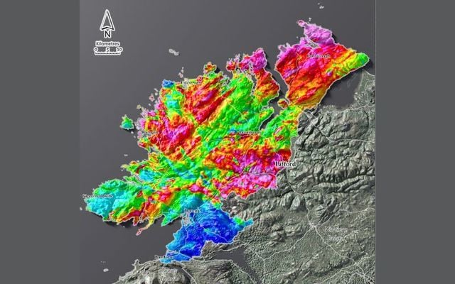 A colorful magnetic map of County Donegal from Tellus County Maps.