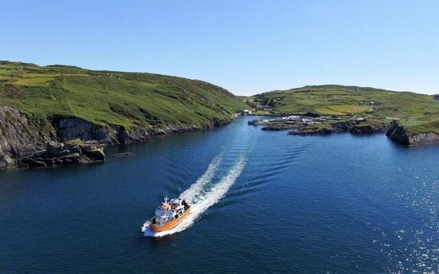 The ferry coming out of Cape Clear in Cork.