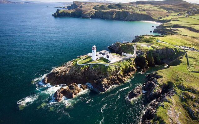 Fanad Head Lighthouse in Co Donegal along Ireland\'s Wild Atlantic Way.