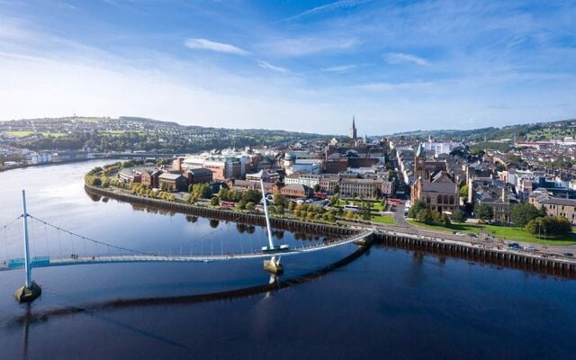 The Peace Bridge in Derry City.