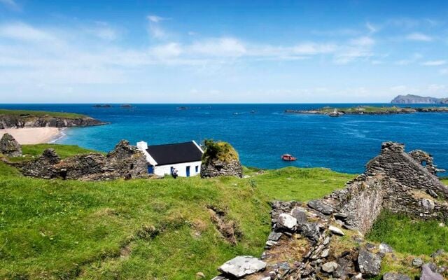 The Great Blasket Island is off the coast of Co Kerry in southwest Ireland.