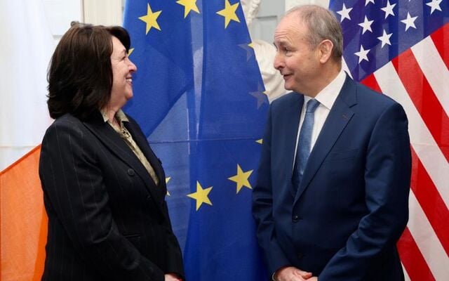 US Ambassador to Ireland Claire D. Cronin and Ireland\'s Tánaiste and Minister for Foreign Affairs Micheál Martin.