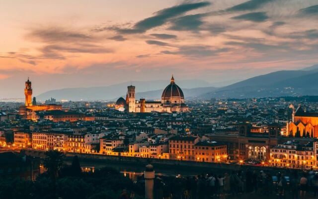 An aerial view of Florence, Italy.