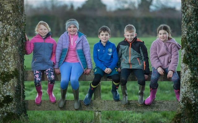 Annie Griffin, Julie and Liam Rohan, Tom Griffin and Emily Rohan wore their wellies to launch Embrace FARM’s Wear Our Wellies (WOW) Day which will raise vital funds for the organisation. Groups and individuals are encouraged to wear their wellies wherever they are on January 31st  to raise vital funds to support Irish farm families impacted by serious injury and sudden death.\n