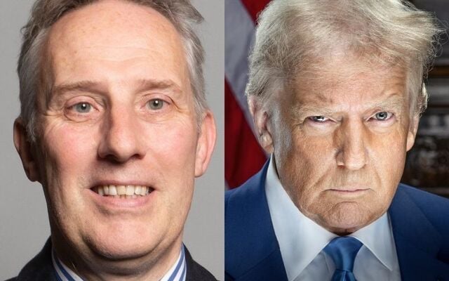 Former DUP MP Ian Paisley Jr (L) and US President-elect Donald Trump.